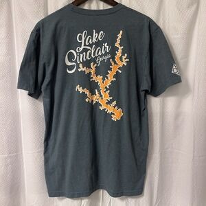 NWOT Lake Sinclair Georgia Tee Next Level Apparel Blue Gray Size Large Map Lines
